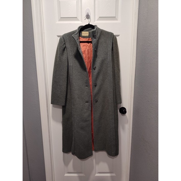 Vintage Tracey Richards Gray PeaCoat Women's Size Large Made in USA - Picture 9 of 9